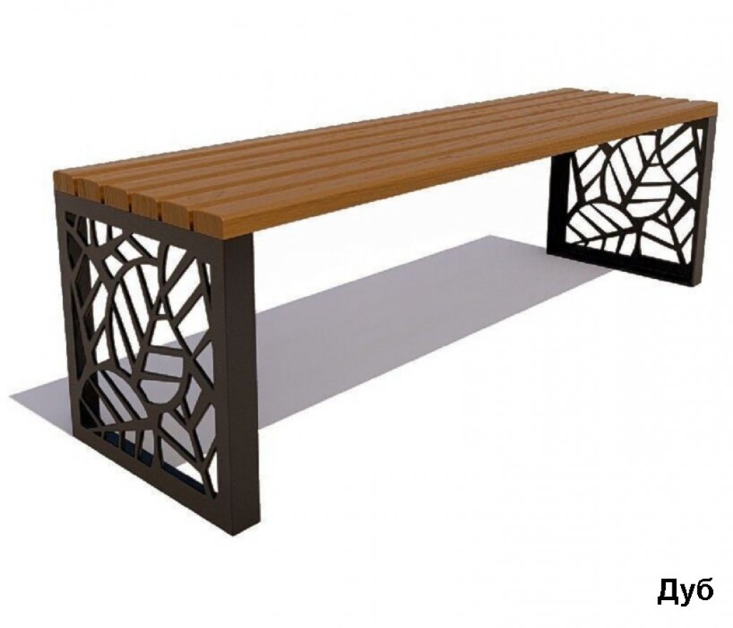 Скамейка парковая Севастополь (банкетка) Лиственница - вид 4