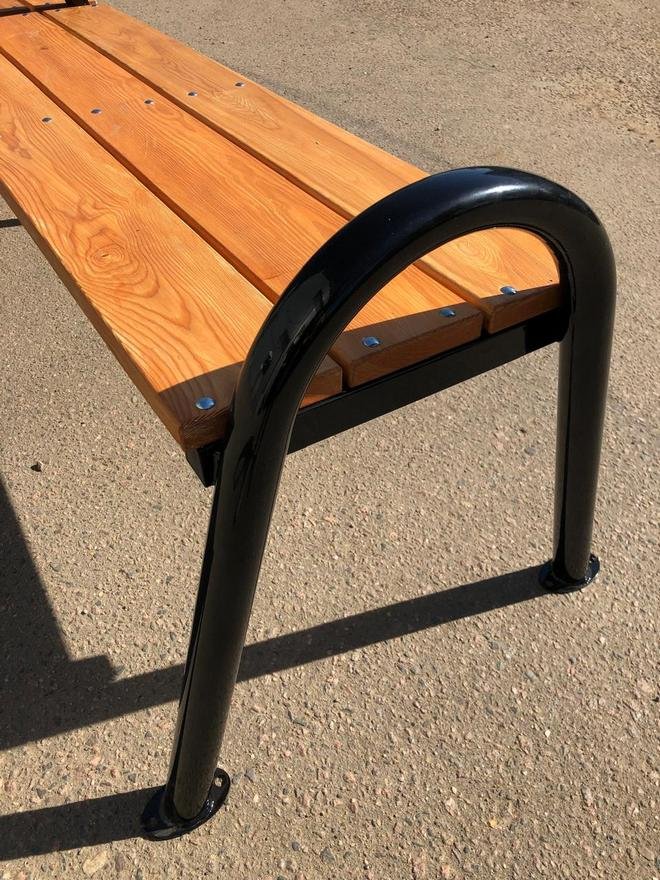 Скамейка парковая SF-S11-3 (3000 мм), двухсекционная - вид 4