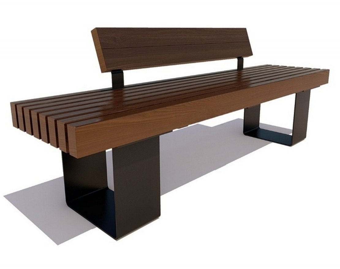 Скамейка Ростов со спинкой - вид 5