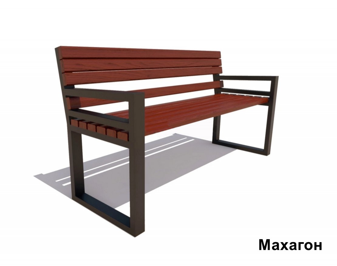 Скамейка садовая Модерн, Сосна - вид 2