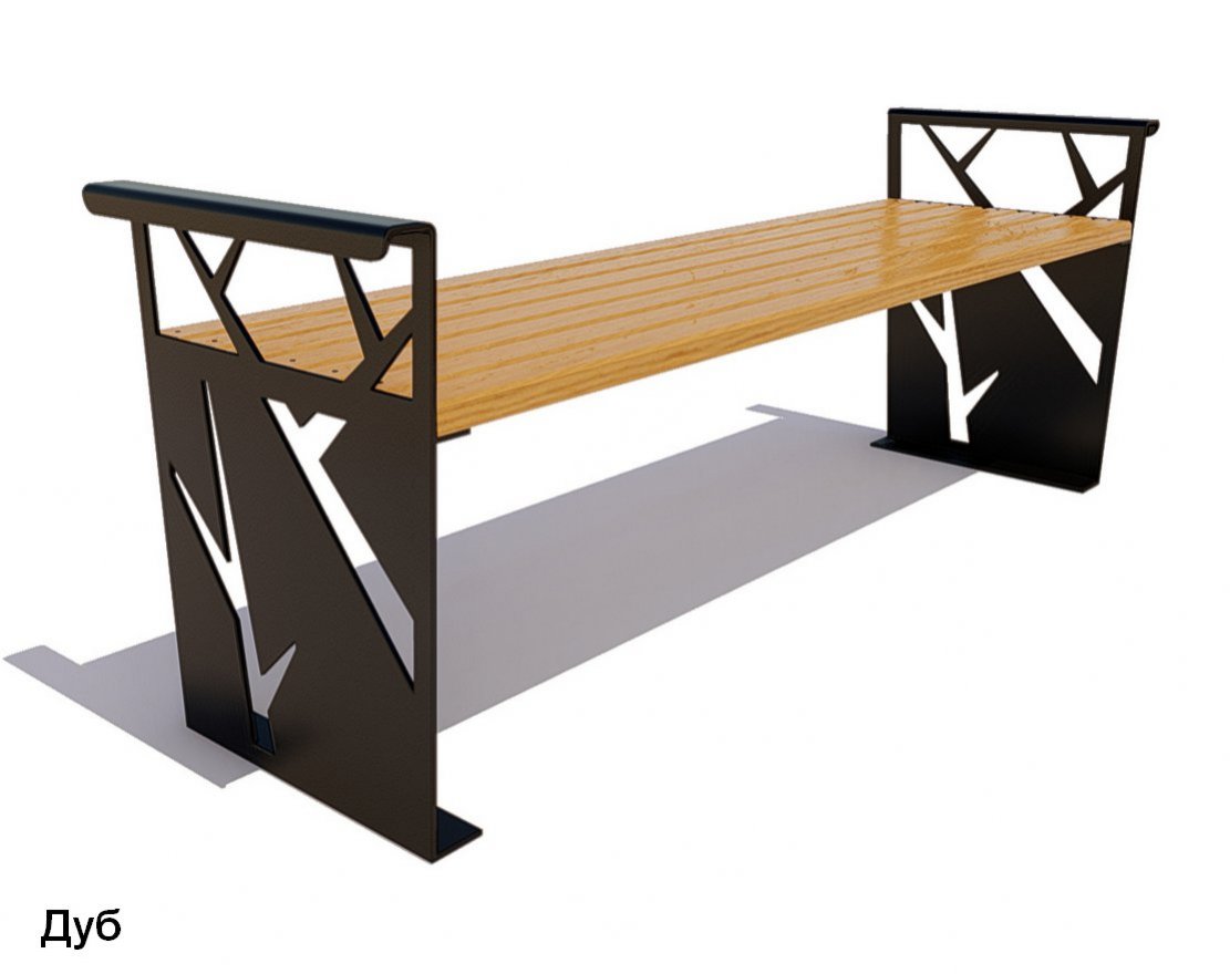 Скамейка уличная Березка, Сосна - вид 4