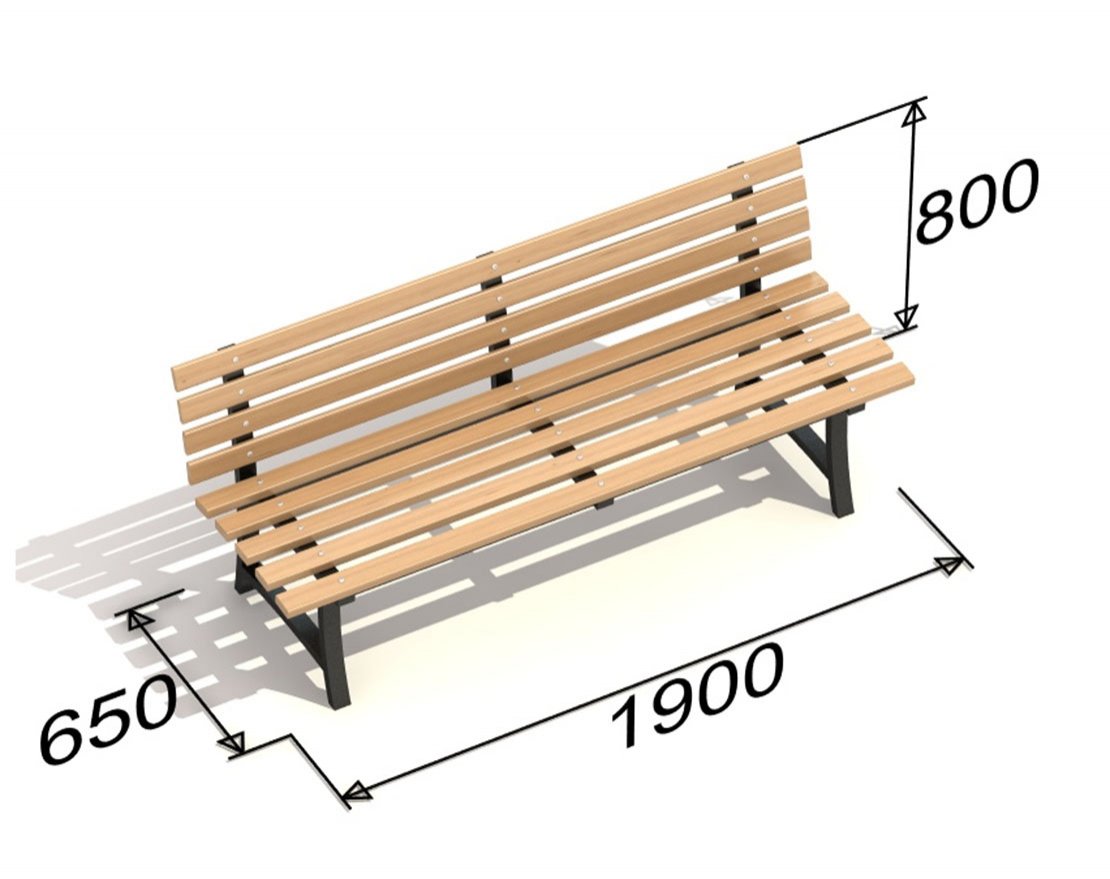 Скамья парковая 4 - вид 3