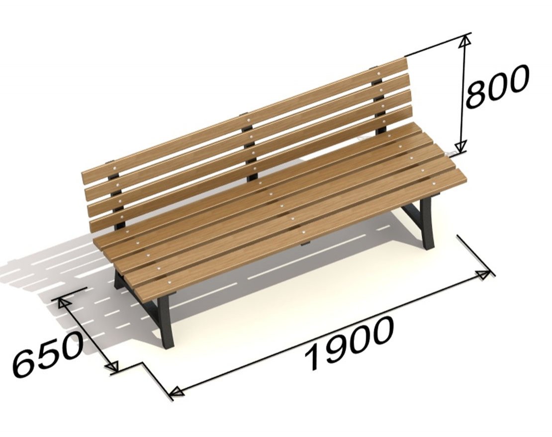 Скамья парковая 6 - вид 3