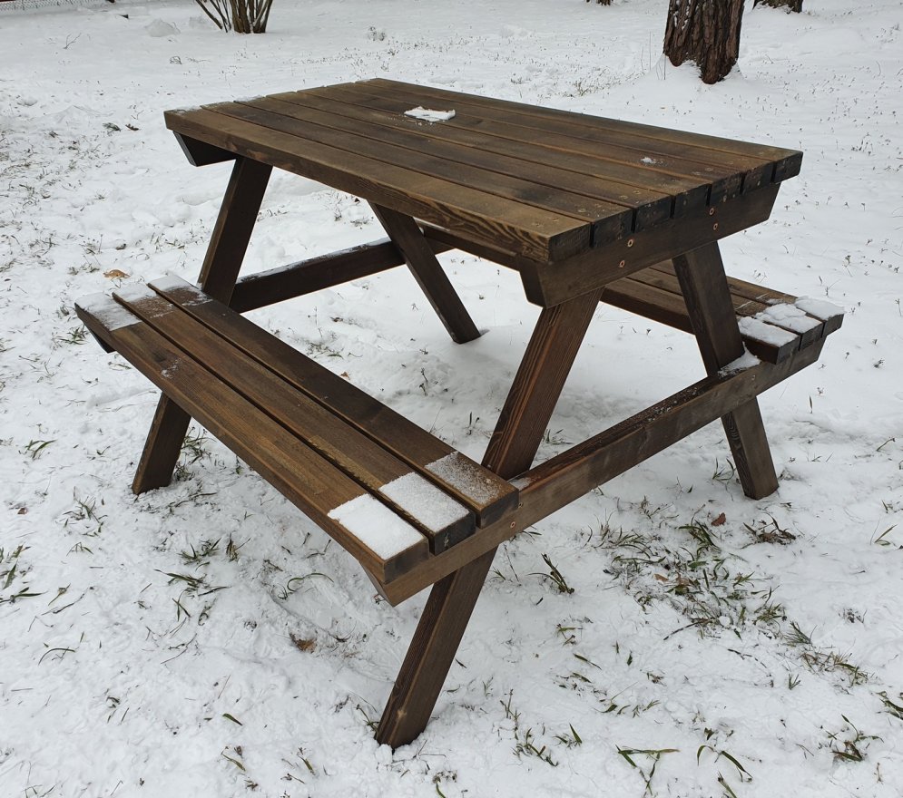 Столик с лавочками серия Q модель 1 - вид 2