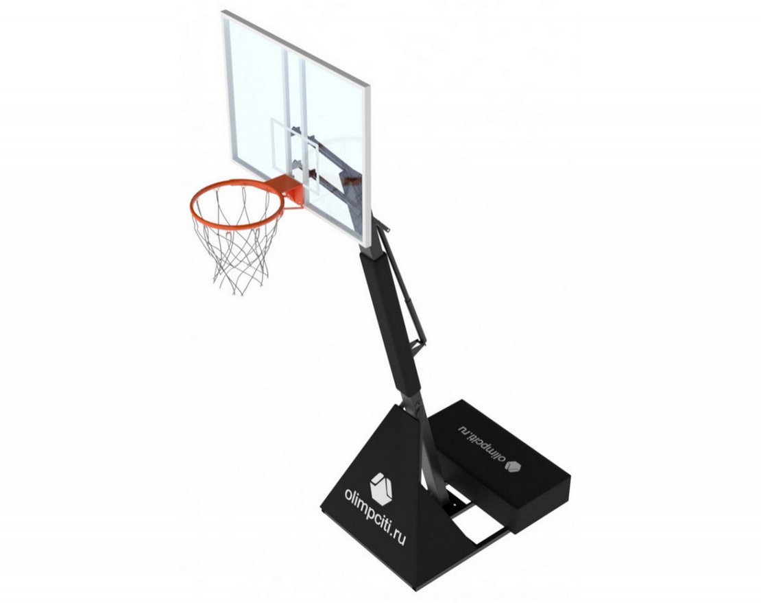 Стойка баскетбольная с винтовым механизмом регулировки щита (под противовес) - вид 2