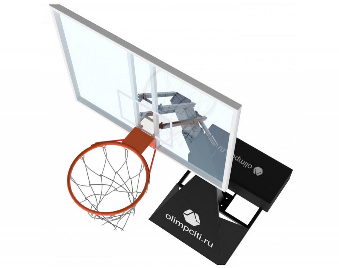 Стойка баскетбольная с винтовым механизмом регулировки щита (под противовес) - вид 3