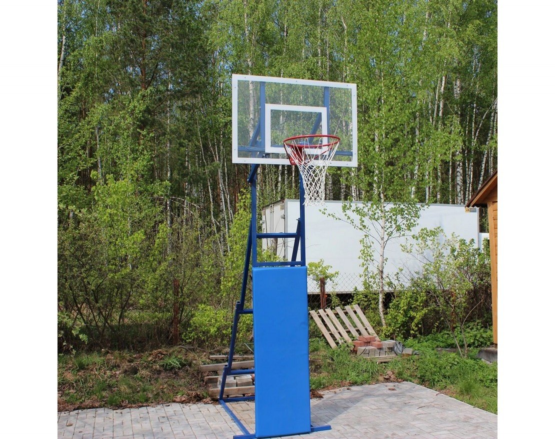 Стойка баскетбольная/стритбольная складная с щитом, кольцом и сеткой - вид 2