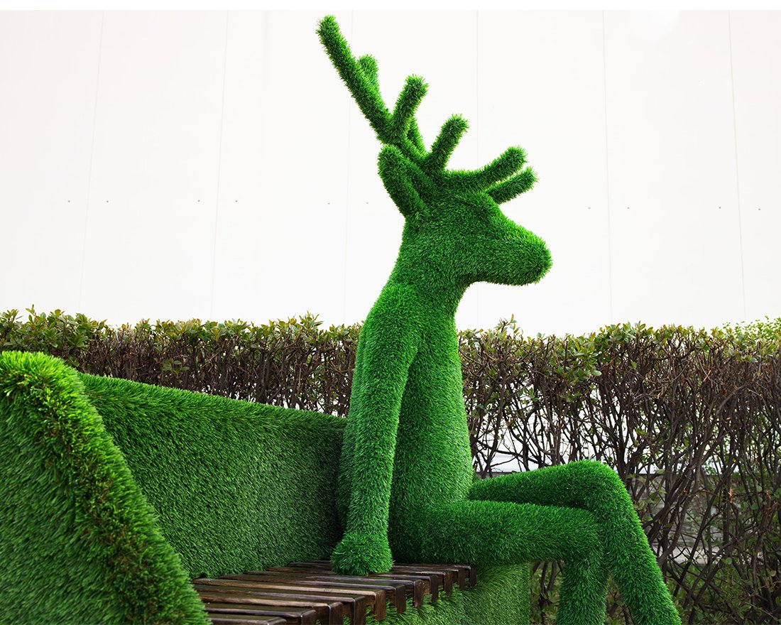 Топиари олень Варлам (без лавочки) - газон Eco - вид 5