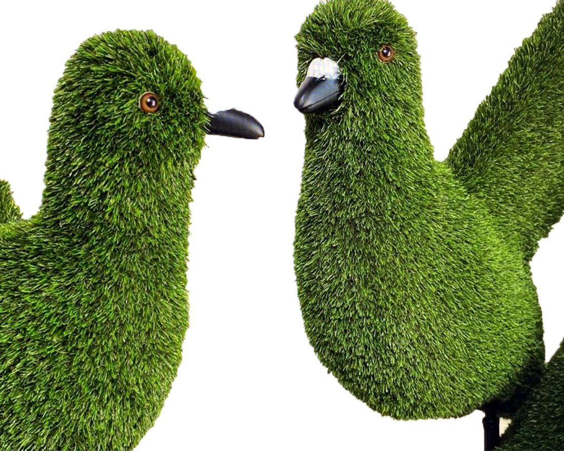 Топиари арка сердце с голубями - газон Eco - вид 3