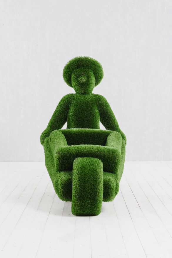 Топиари Человек с тележкой - вид 4