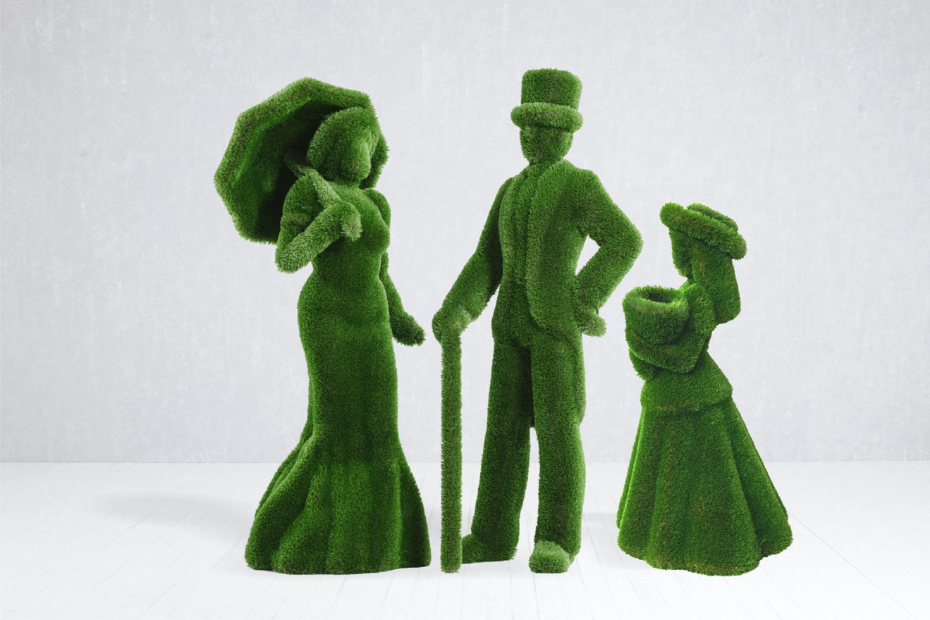 Топиари Девочка с букетом - вид 5