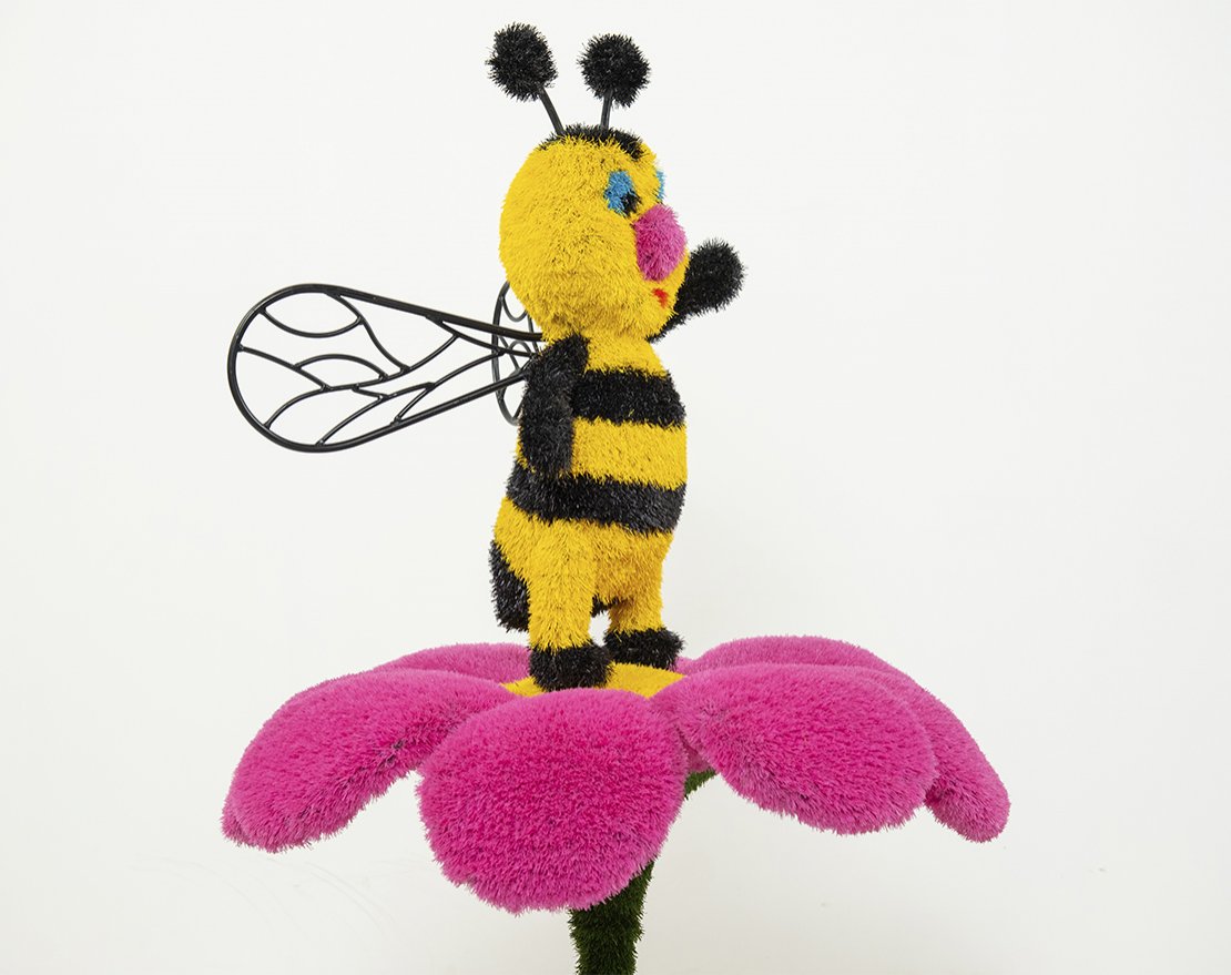 Топиари композиция Пчелка на фиолетовом цветке - газон Eco + Deluxe - вид 4