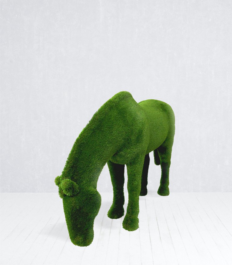 Топиари Лошадь на лугу - вид 5