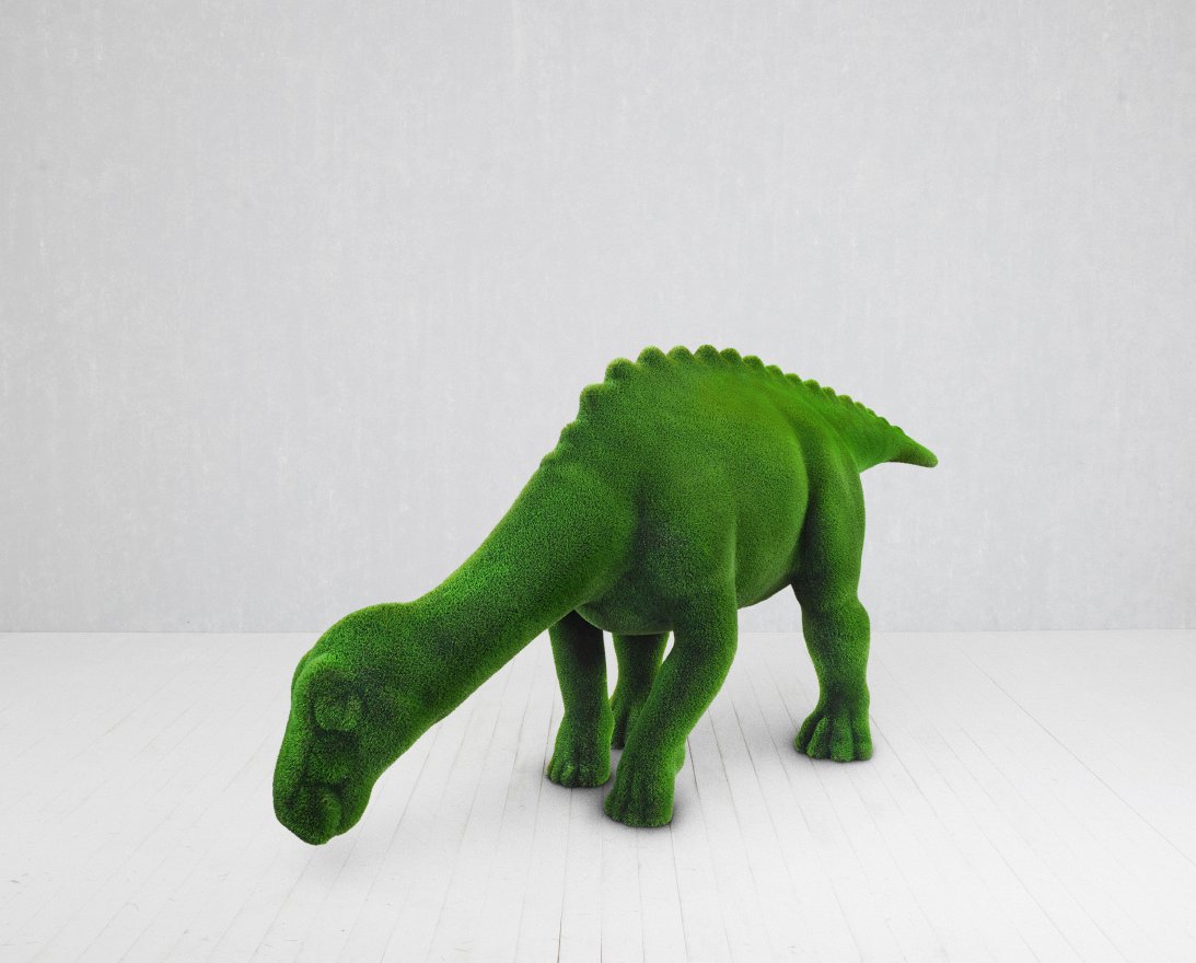 Топиари Майязавр на лугу - вид 3