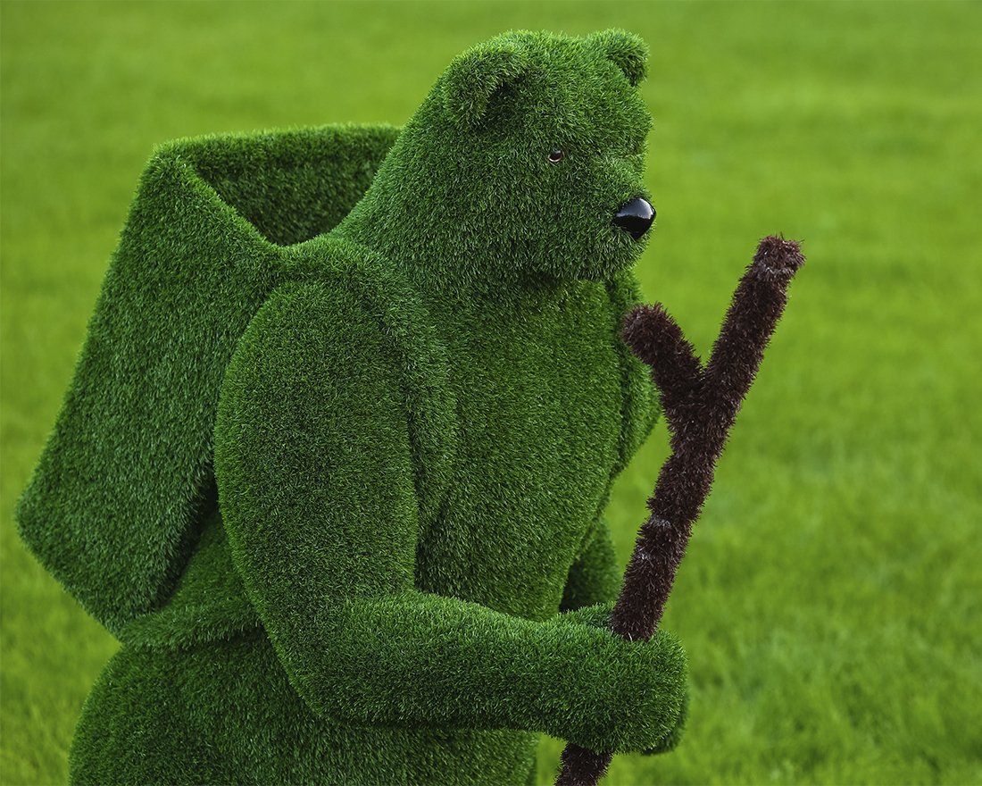 Топиари Медведь с кашпо, турист - газон Eco - вид 5