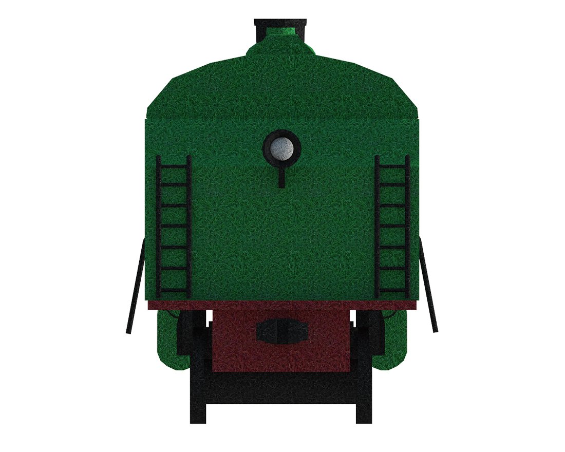 Топиари Паравоз, цветной (3 цвета) - газон Eco - вид 4