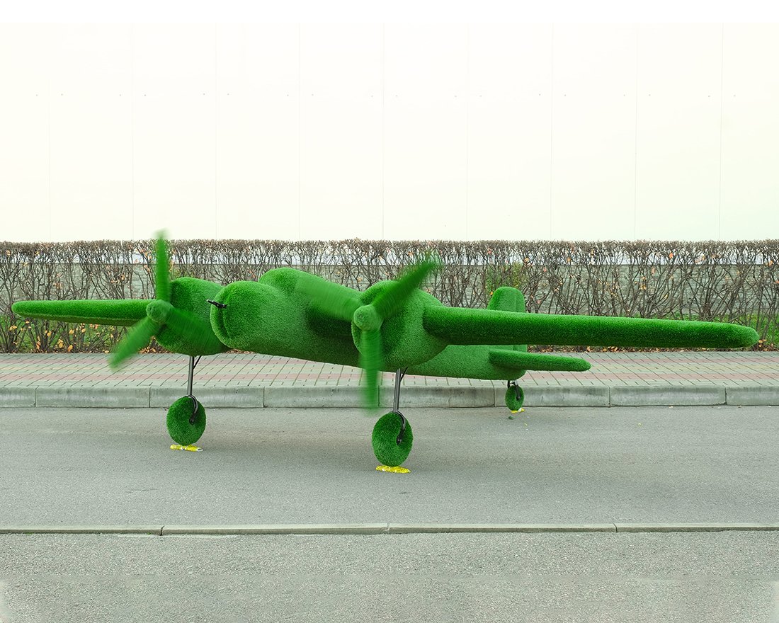 Топиари Самолет Победа - газон Eco - вид 3