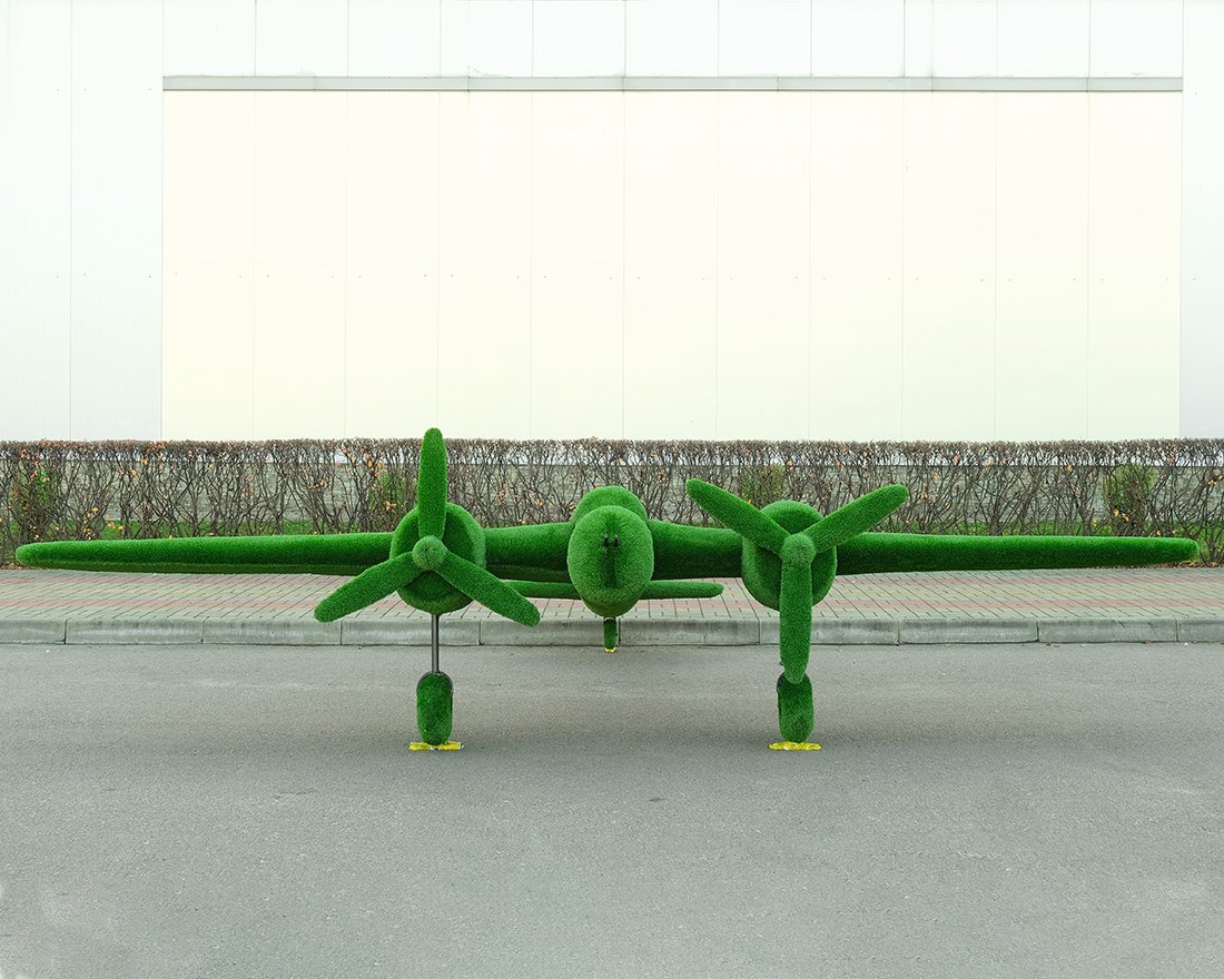 Топиари Самолет Победа - газон Eco - вид 2