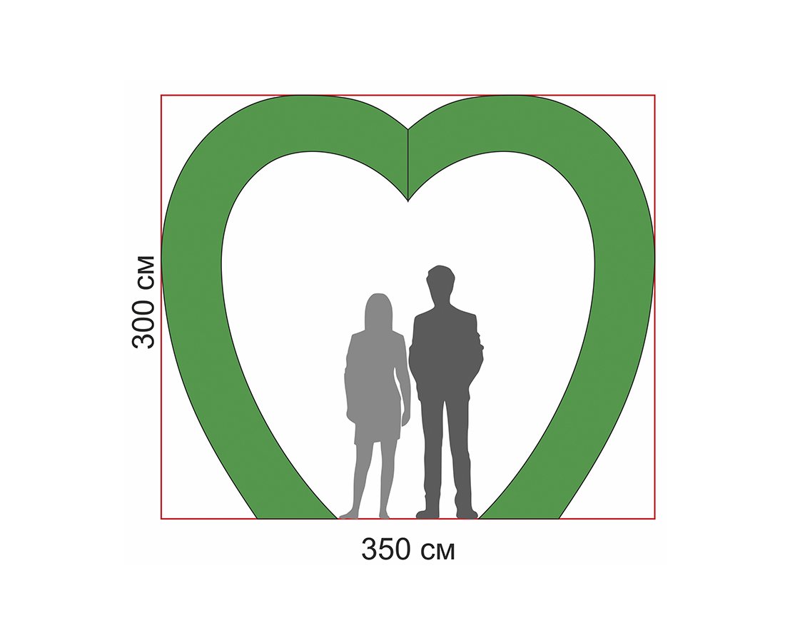 Топиари сердце-арка - газон Eco - вид 3