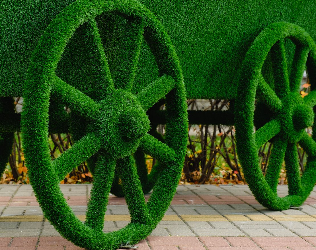 Топиари Телега, модель № 2 - газон Eco - вид 2