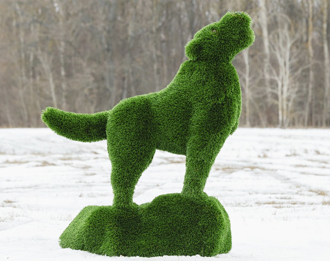 Топиари Волк на камне - газон Deluxe - вид 4