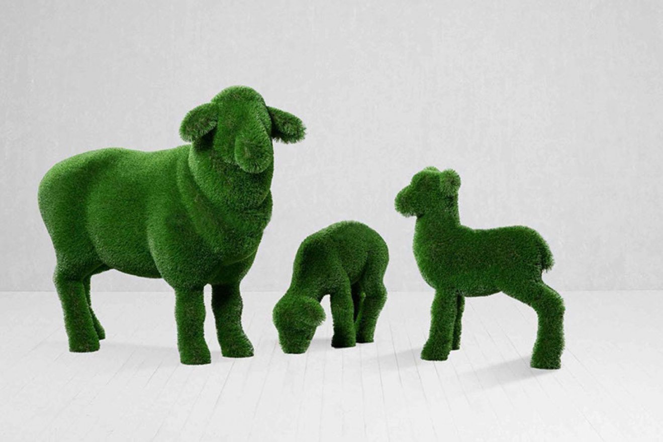 Топиари Ягненок на лугу - вид 3