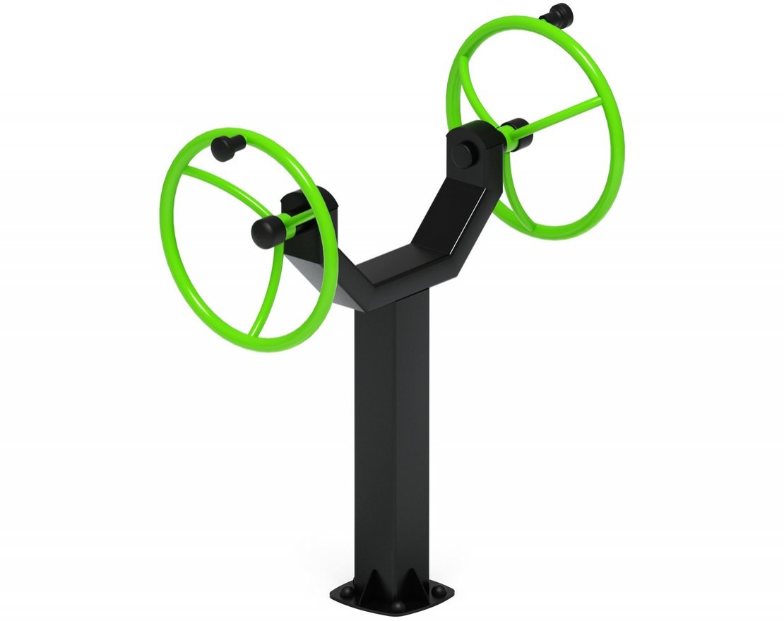 Уличный тренажёр Рули Тренировка 12 (положение сидя) - вид 3