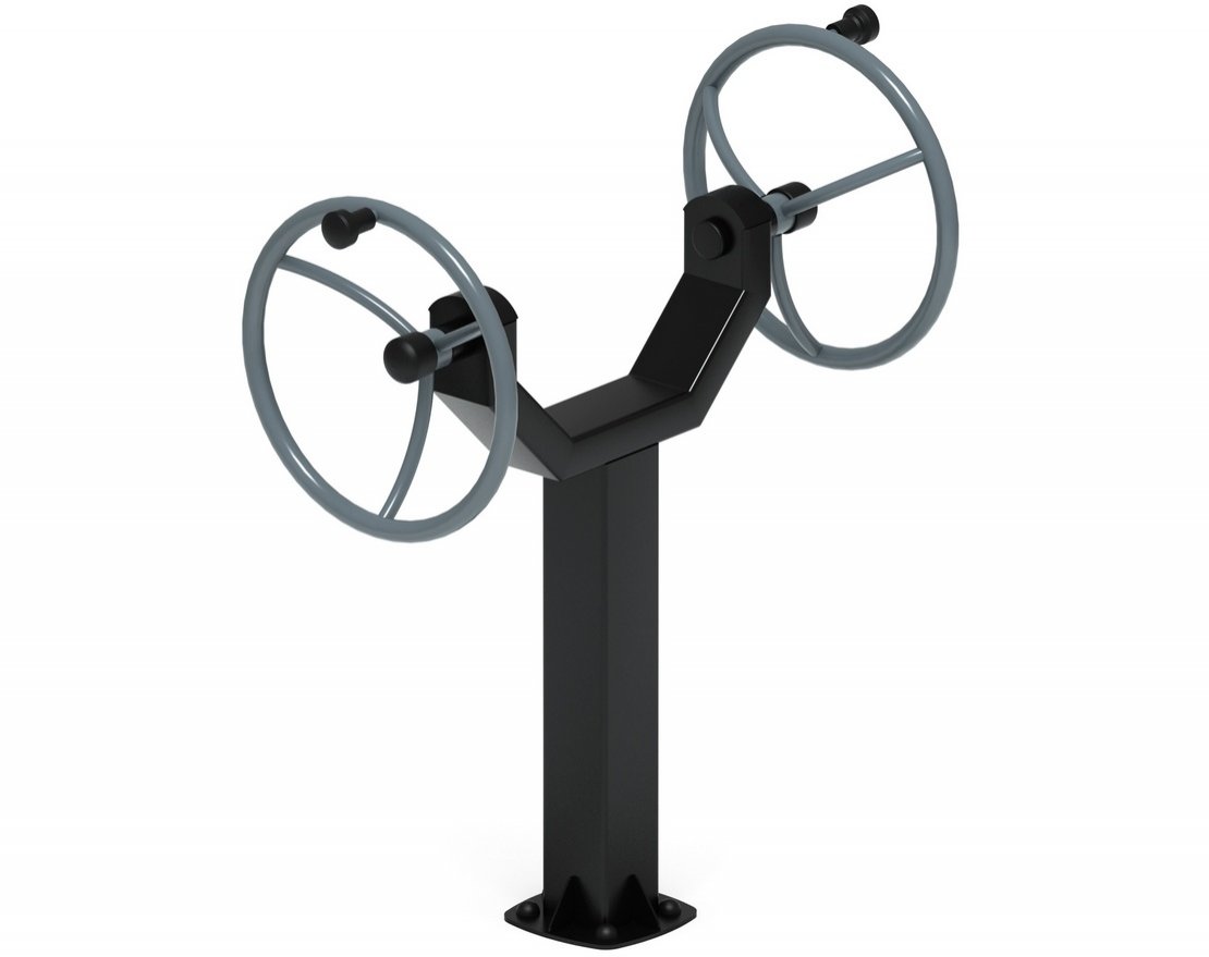 Уличный тренажёр Рули Тренировка 12 (положение сидя) - вид 4