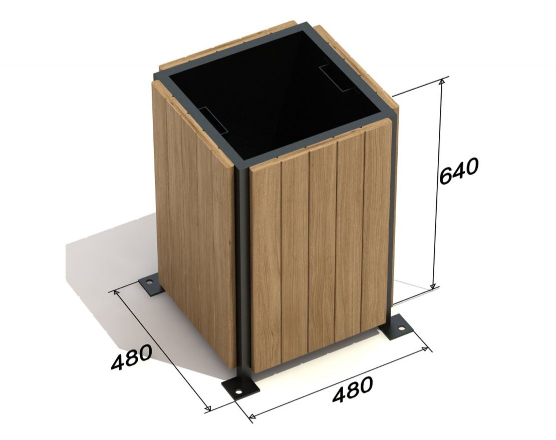 Урна деревянная - вид 2