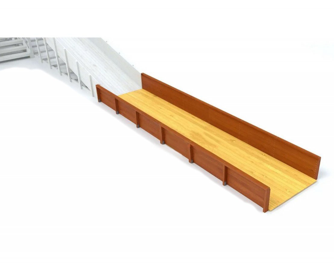 Выкат для зимней горки 3 м (ширина ската 1,35 м) - вид 3