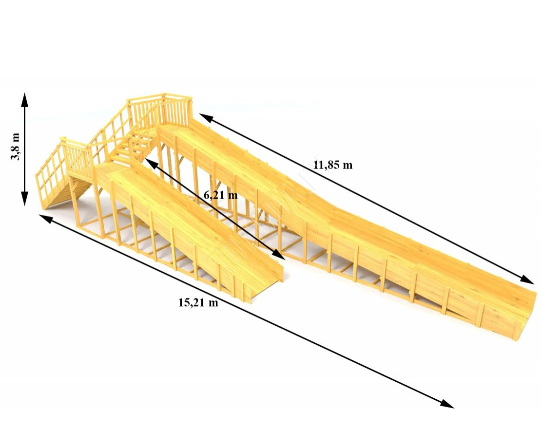 Зимняя горка TORUDA Север wood-9 (скат 11,85 м)