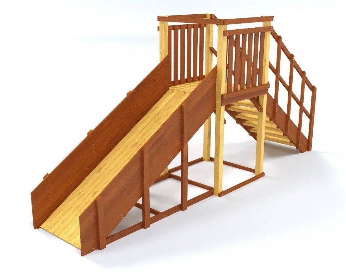 Зимняя деревянная горка TORUDA Север-2 (скат 3 м) - вид 2