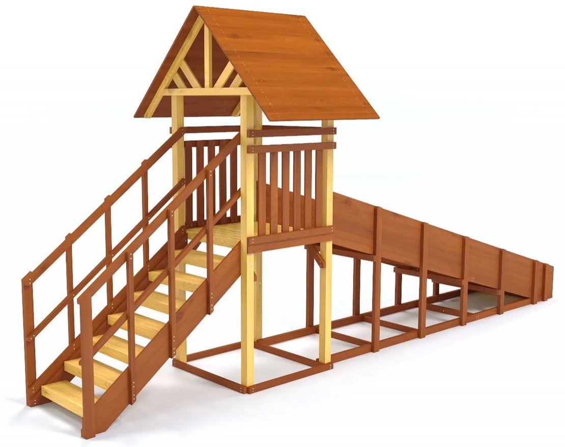 Зимняя деревянная горка TORUDA Север-5 (скат 5 м) - вид 3