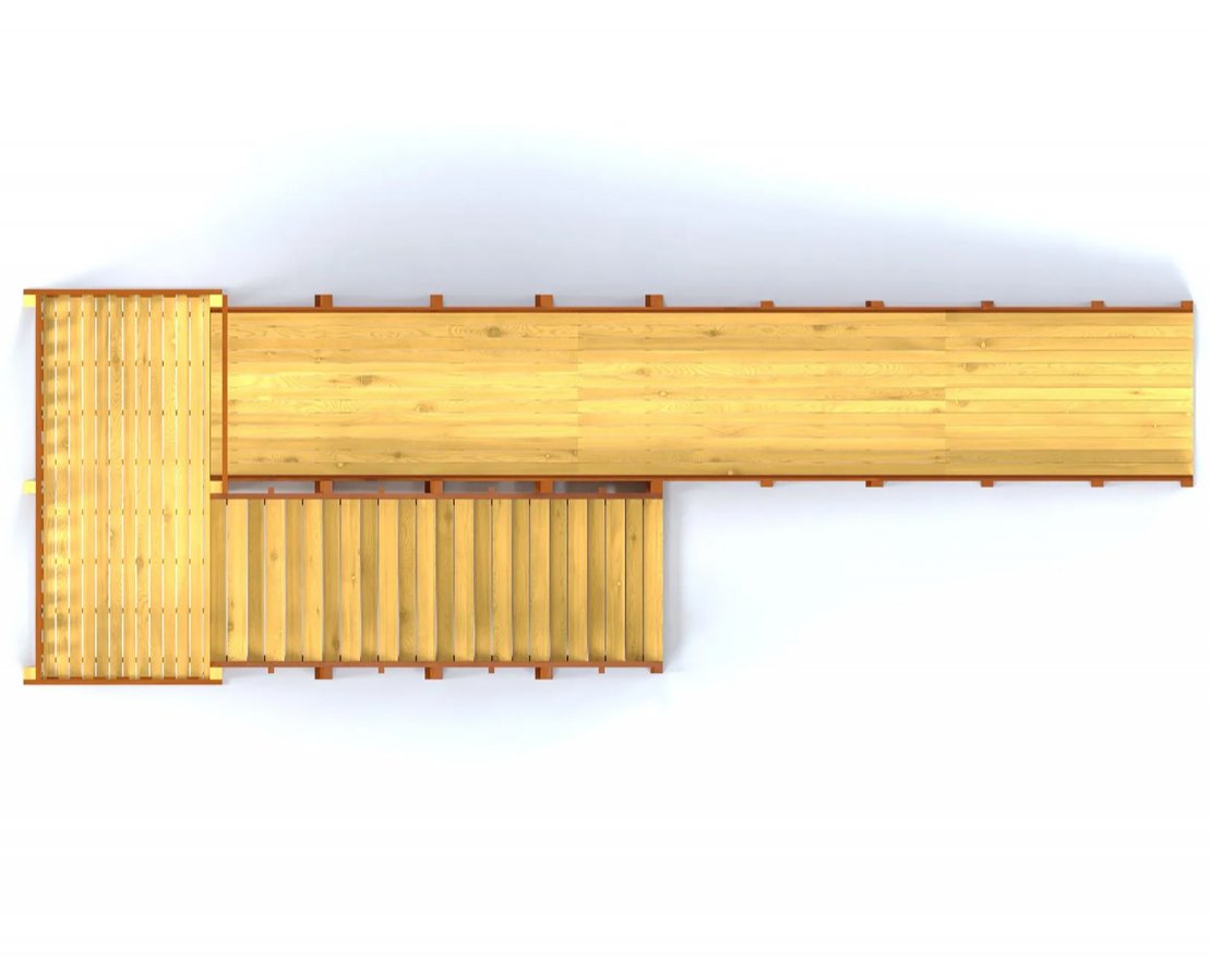 Зимняя деревянная игровая горка TORUDA Север-6 (скат 7,6 м) - вид 3