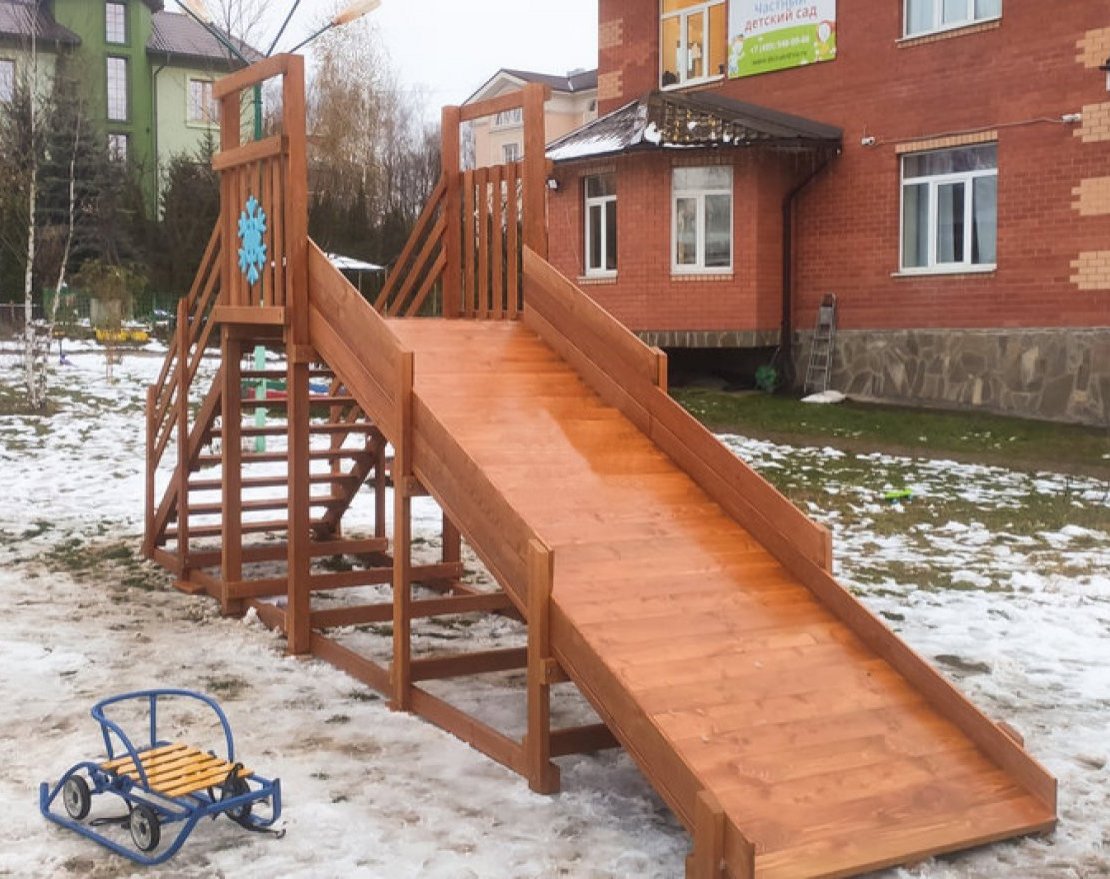 Зимняя горка Snow Fox Start (скат 4 м) - вид 4