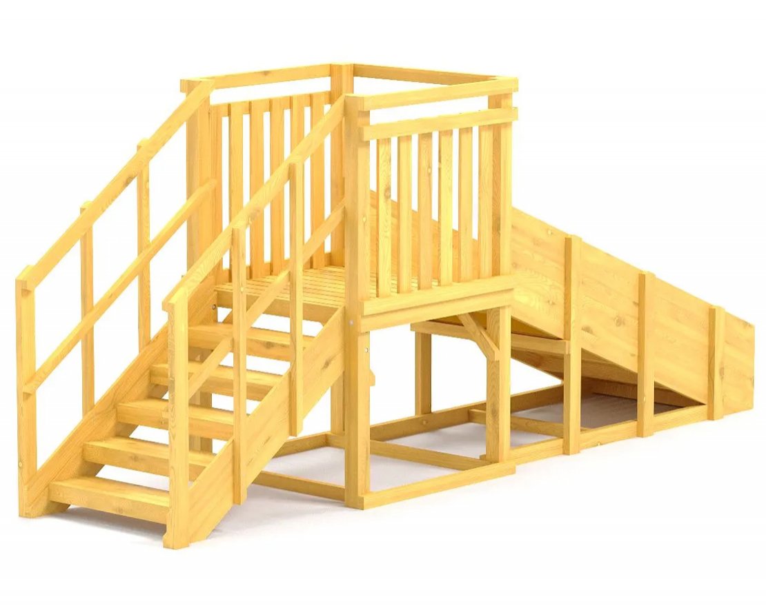 Зимняя горка TORUDA Север wood-1 (скат 2,3 м) - вид 3