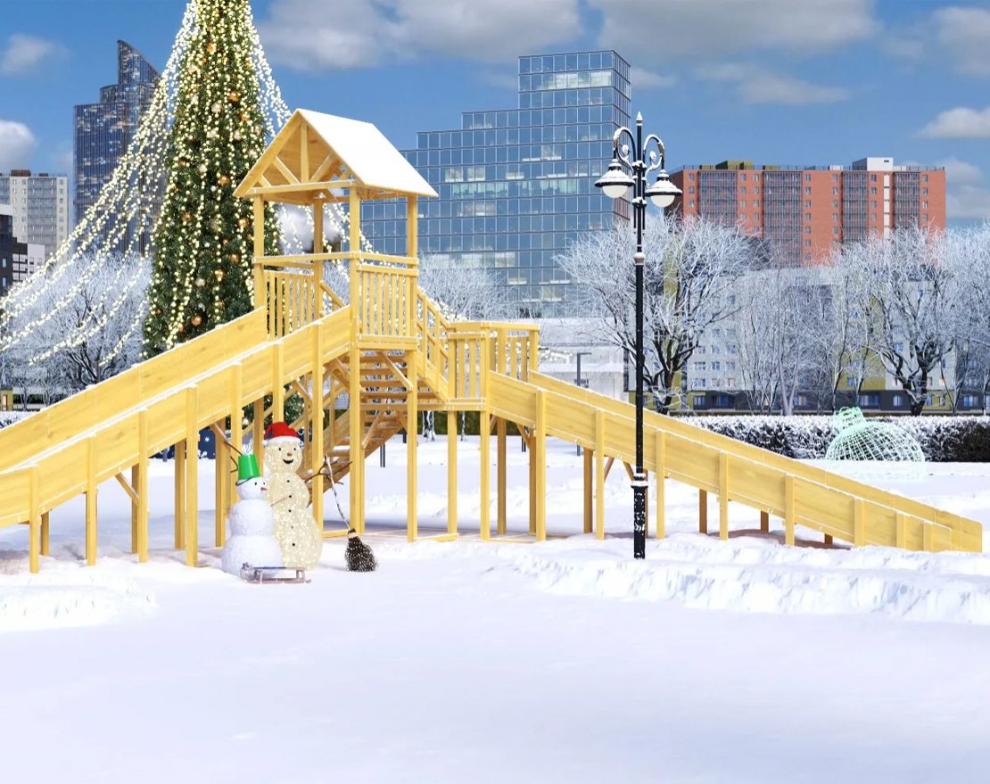 Зимняя горка TORUDA Север wood-10 - вид 2