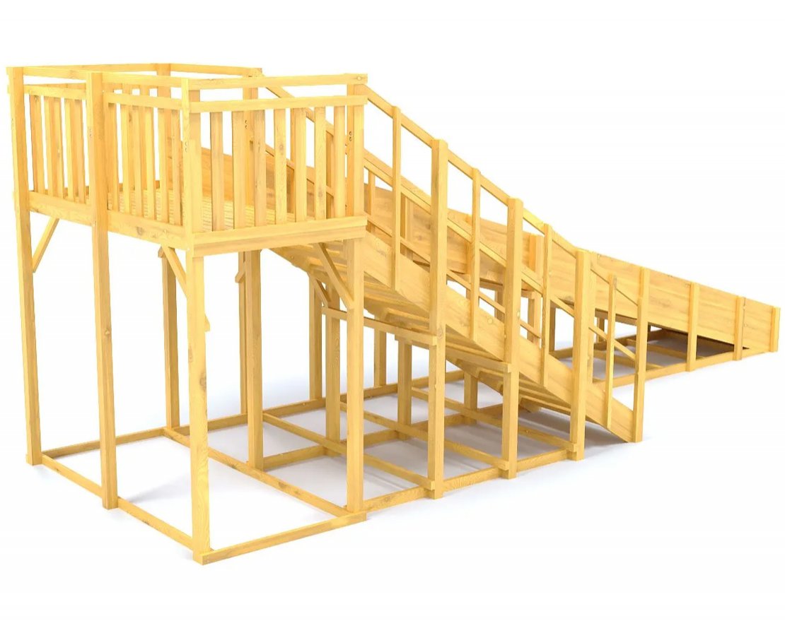 Зимняя горка TORUDA Север wood-6 (скат 7,6 м) - вид 3