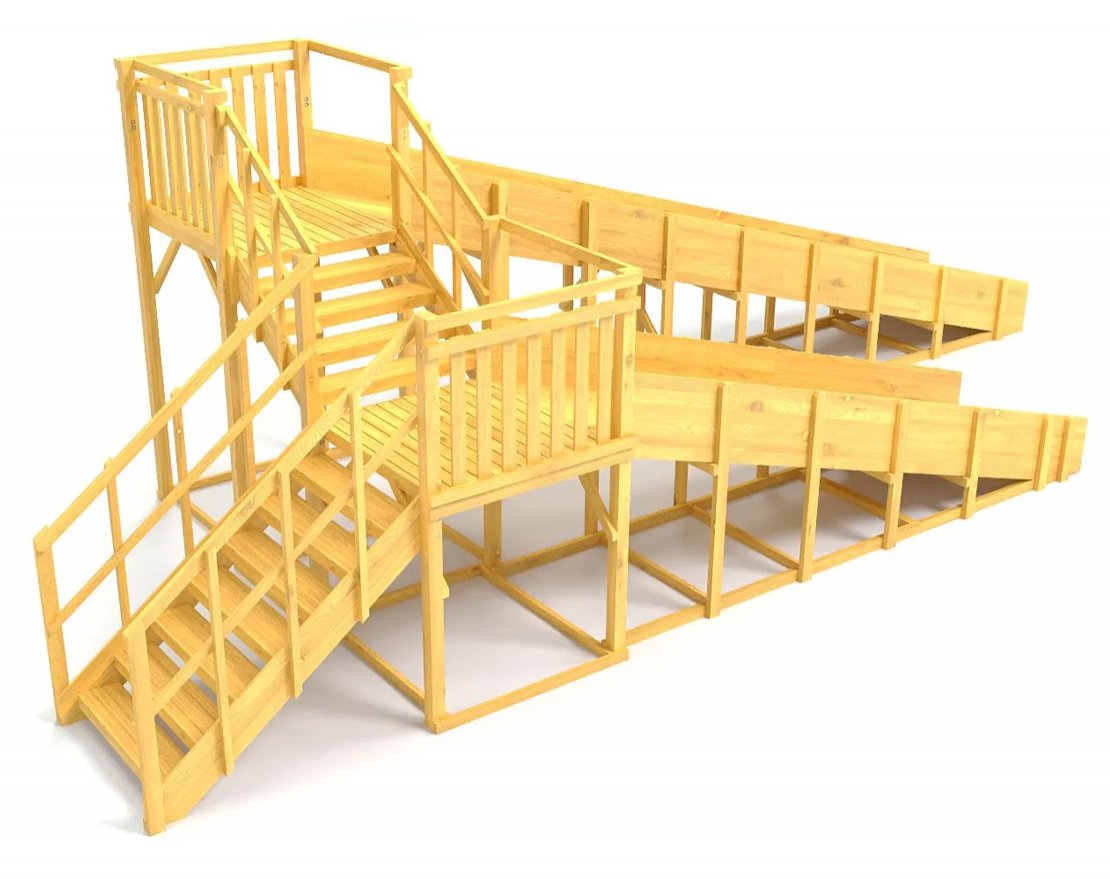 Зимняя горка TORUDA Север wood-7 (скат 5 м и 7,68 м) - вид 3