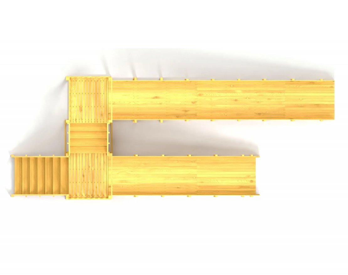 Зимняя горка TORUDA Север wood-7 (скат 5 м и 7,68 м) - вид 4