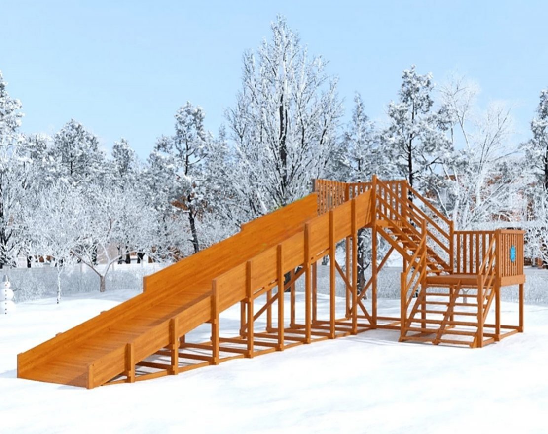 Зимняя горка Snow Fox скат 10 м (мод. 2) - вид 2