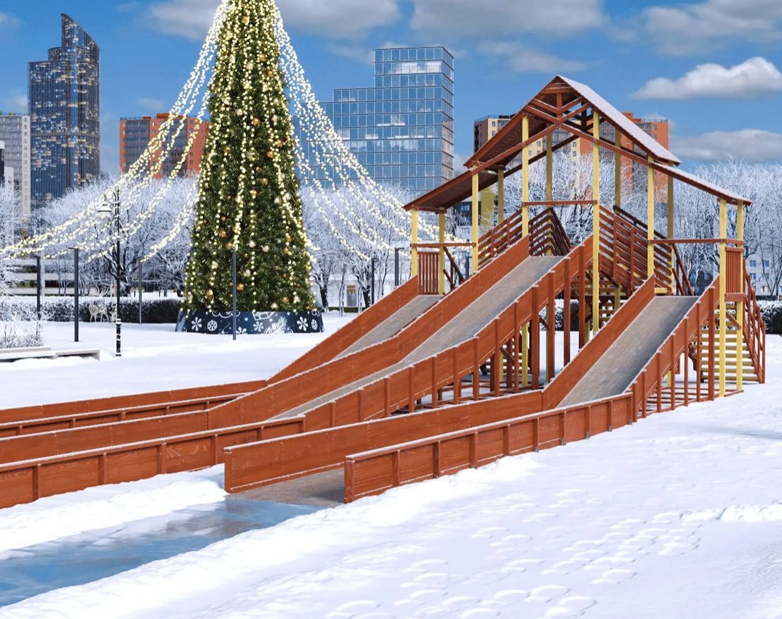 Зимняя горка TORUDA Север-11/1 (3 ската) - вид 2