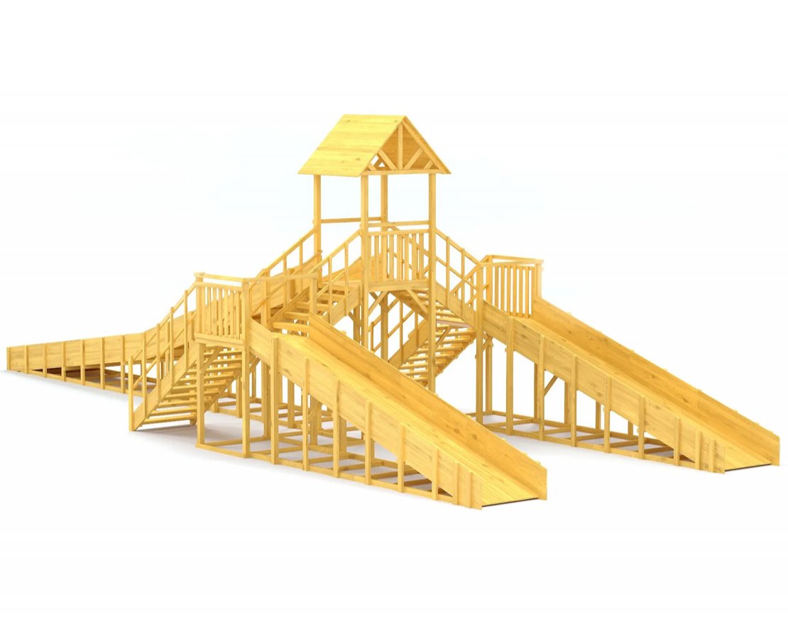Зимняя горка TORUDA Север wood-11 (скат 11,85 м) - вид 4