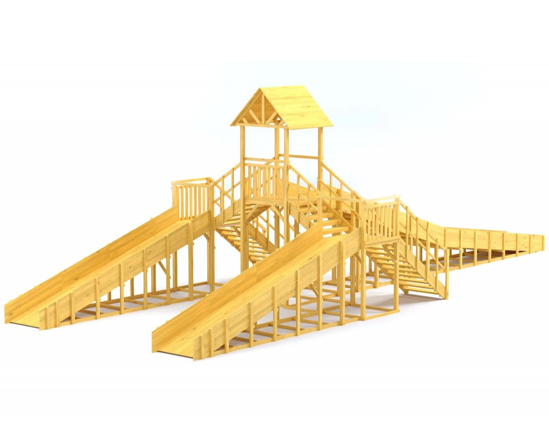 Зимняя горка TORUDA Север wood-11 (скат 11,85 м) - вид 5