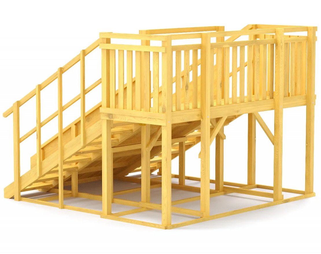 Зимняя горка TORUDA Север wood-4 (скат 3 м) - вид 2