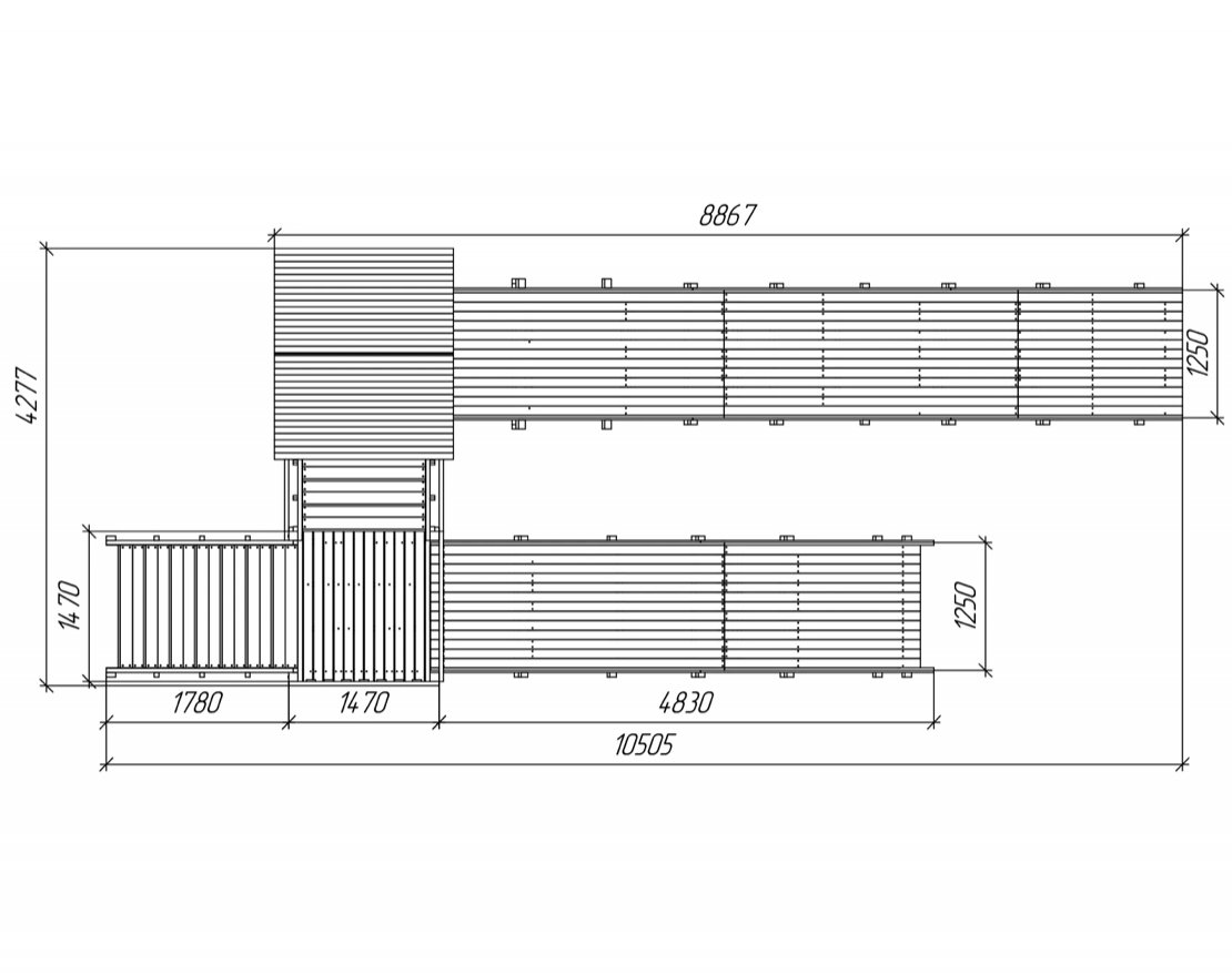 Зимняя горка TORUDA Север wood-7/2 (скат 7,7 м и 5 м) - вид 3