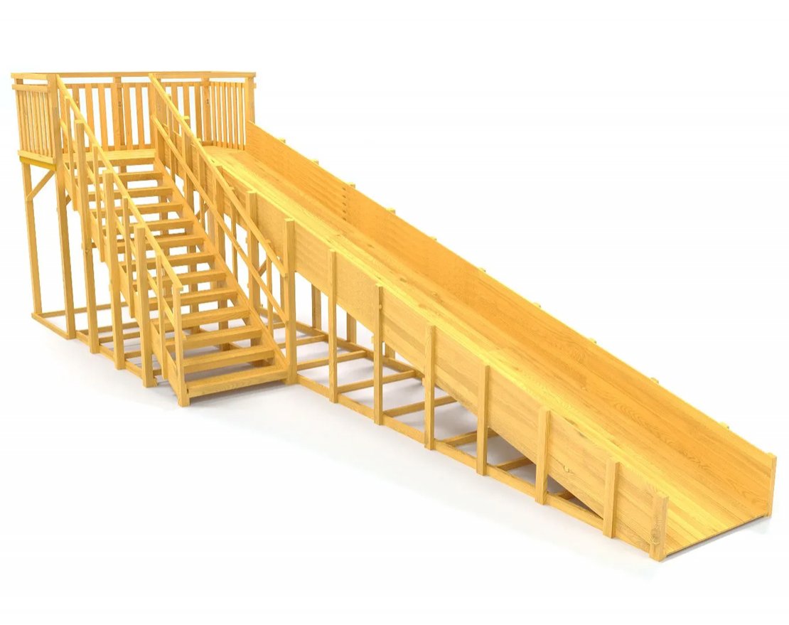 Зимняя горка TORUDA Север wood-8 (скат 9 м) - вид 4