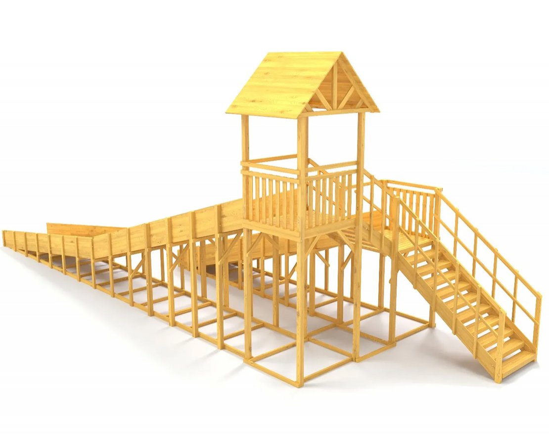 Зимняя горка TORUDA Север wood-9/2 (скат 11,85 м и 6,21 м) - вид 4