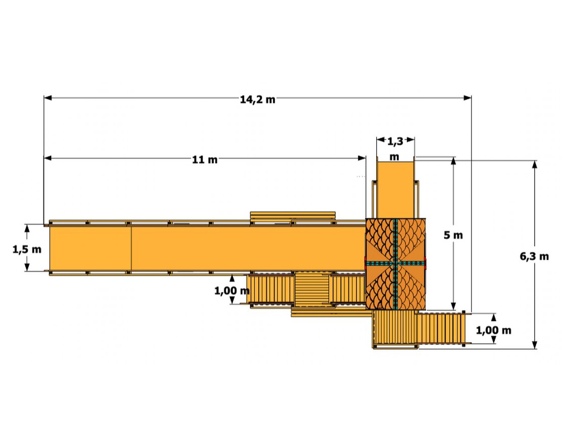 Зимняя горка Аляска 3 (скат 5 м и 11 м) - вид 2