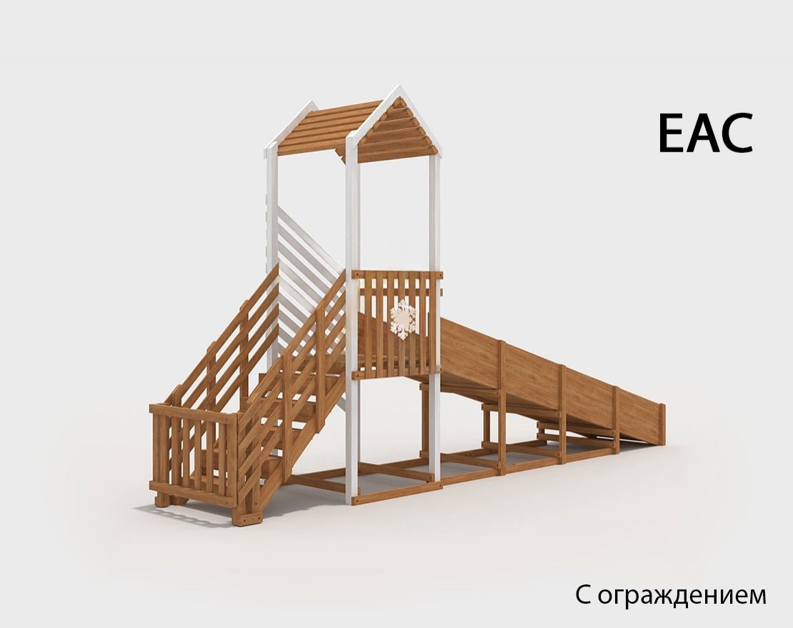 Зимняя горка Snow Fox, скат 5 м, без ограждения - вид 2